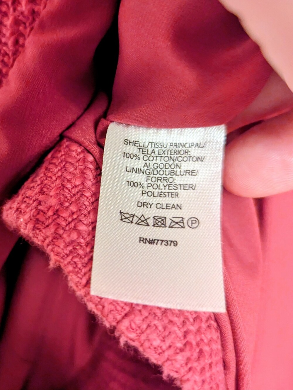 Ann Taylor Hutton Textured Single Button Blazer - Fuchsia - Picture 8 of 9